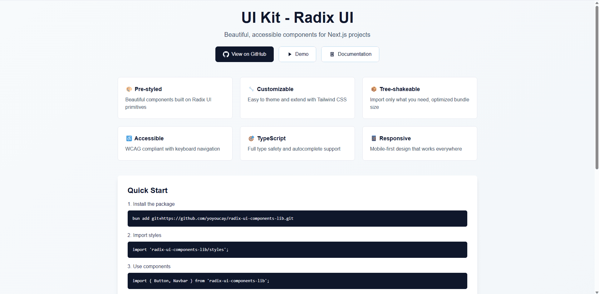 Radix UI Kit